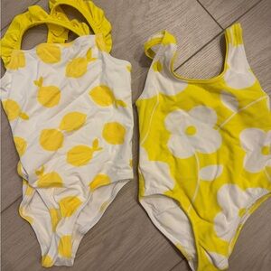 Jacadi Yellow and White Kids Swim One Piece Set - 96cm (3T/4T US)